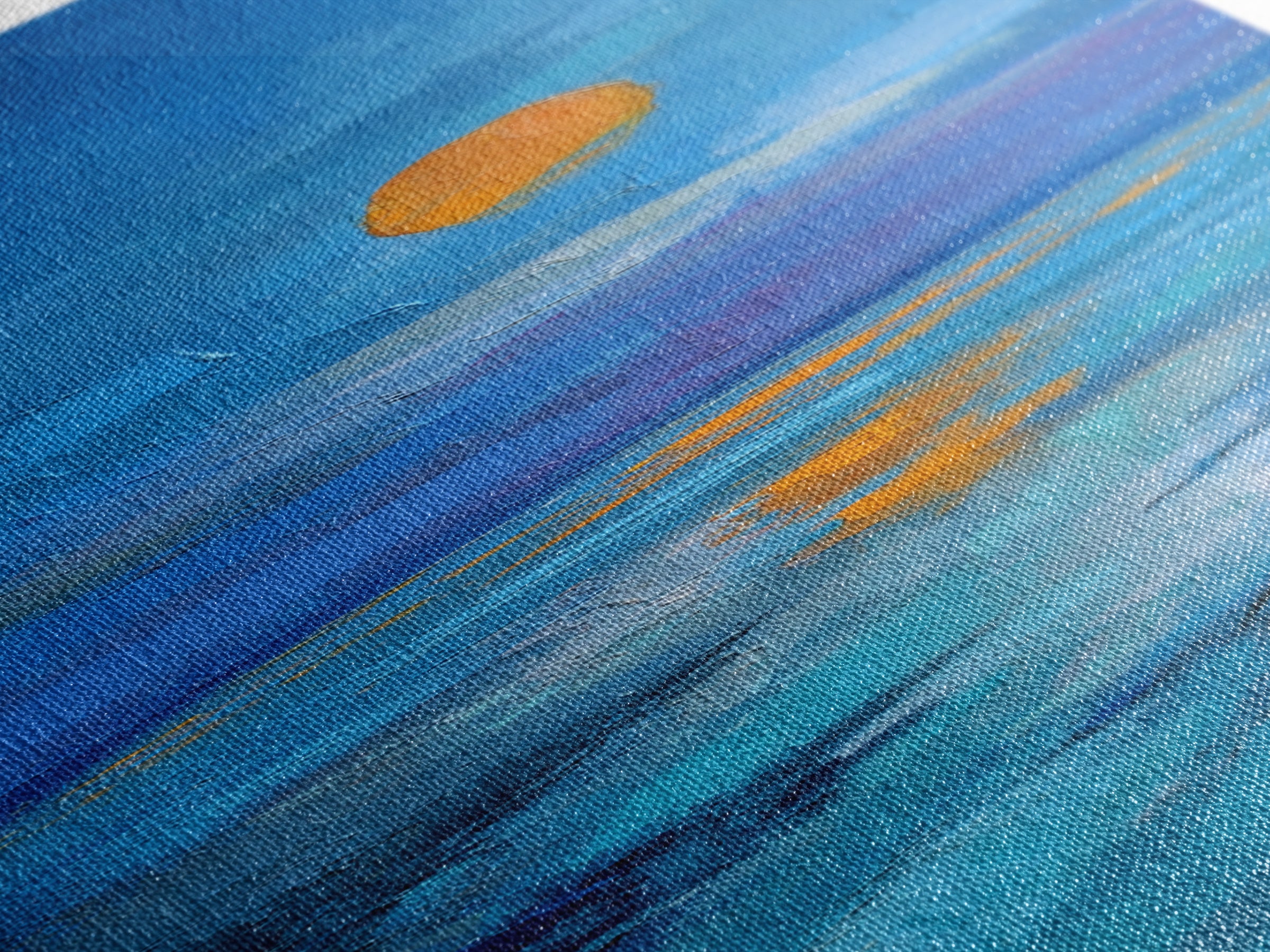Crashed Satellite in a Desert Storm Framed Canvas Print, Scifi Art, Fantasy Art, Living Room Decor, Oil Painting, Orbit, SCI-1x3-79