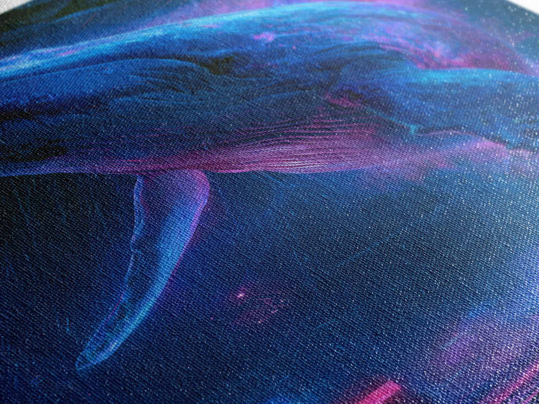 Cosmic Whale Swimming Through Deep Space Canvas Print, Scifi Art, Pop Art, Living Room Decor, Fine Art, Orbit, Gallery Decor, SCI-2x3-96