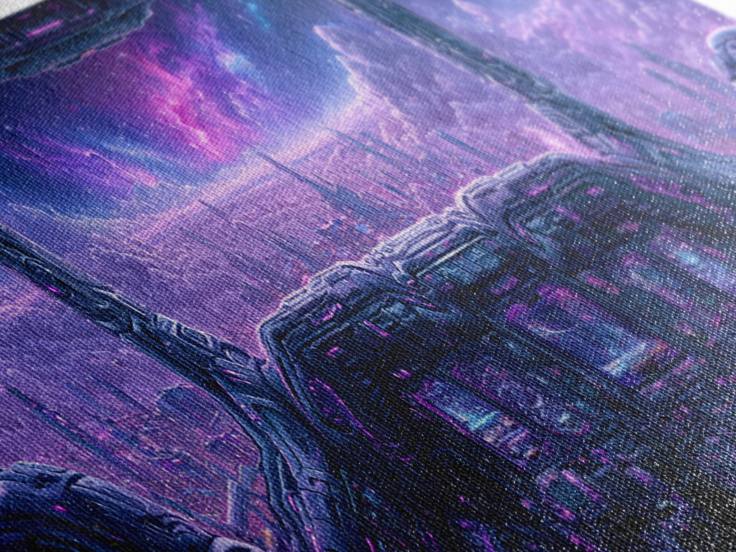 Starship Cockpit View of Nebula Clouds Framed Canvas Print, Scifi Art, Room Decor, Living Room Decor, Fine Art, Orbit, SCI-3x1-27