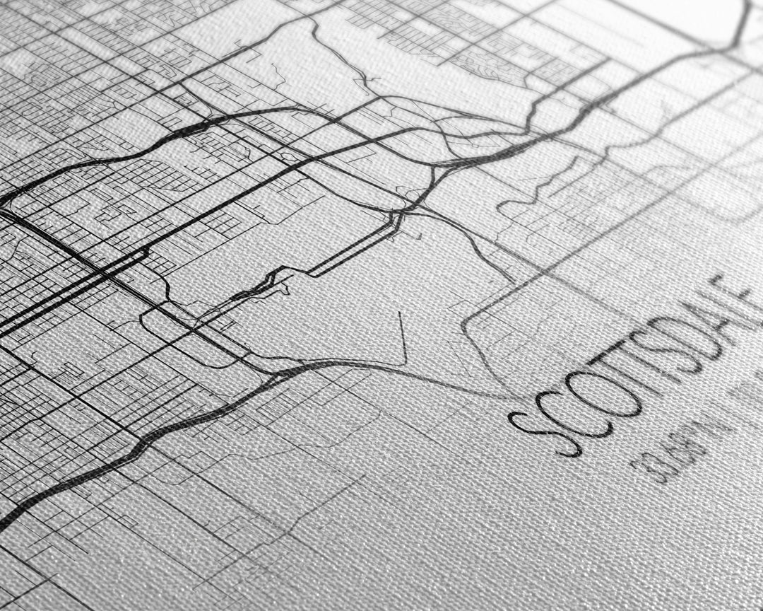Scottsdale City Map, Arizona Art, Map Print, Modern Wall Art, Wall Art, Canvas Art, Teen Boy Wall Art, RV Décor, Realtor Thank You, Room Art