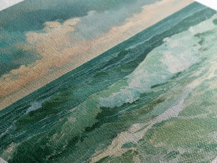 Turbulent Green Sea Framed Canvas Print, Seascape Art, Fine Art Print, Coastal Decor, Abstract Art, Seascape, Digital Prints, SEA-1x1-33
