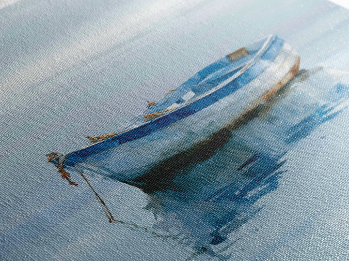 Minimal Horizon Line Framed Canvas Print, Seascape Art, Textured Painting, Coastal Decor, Oil Painting, Seascape, SEA-1x1-88