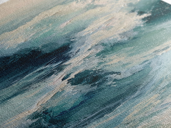 Wild Atlantic Wave Canvas Print, Seascape Art, Abstract Painting, Coastal Decor, Fine Art, Seascape, Room Decor, SEA-1x3-5