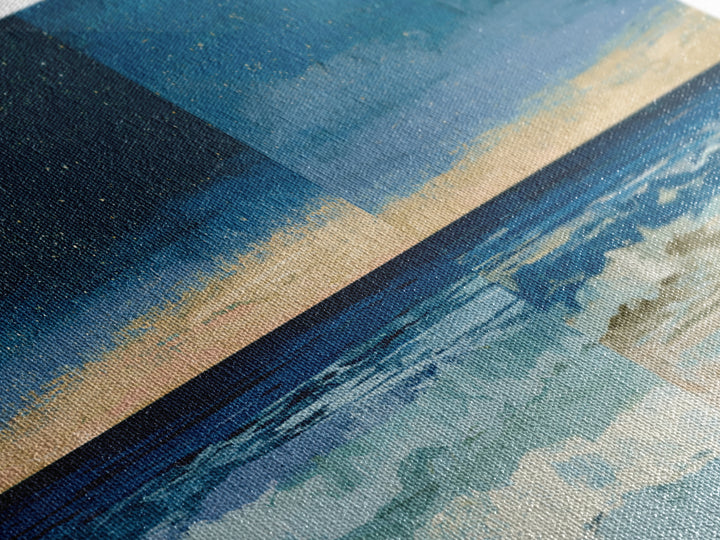 Deep Indigo Night Sea Canvas Print, Seascape Art, Original Art, Coastal Decor, Fine Art, Seascape, Living Room Wall Art, SEA-2x1-89