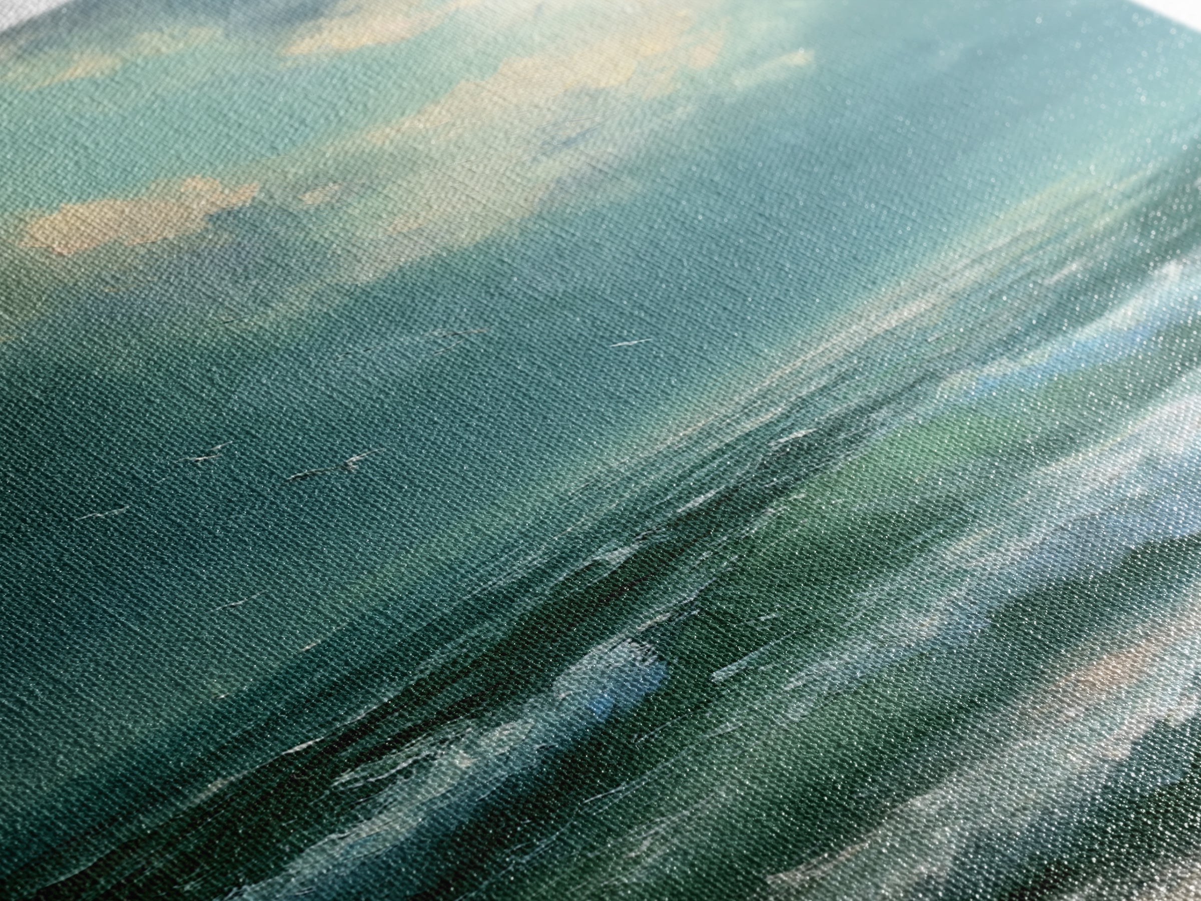Turbulent Green Sea Framed Canvas Print, Seascape Art, Art Print, Coastal Decor, Abstract Art, Seascape, Printable Art, SEA-2x3-41