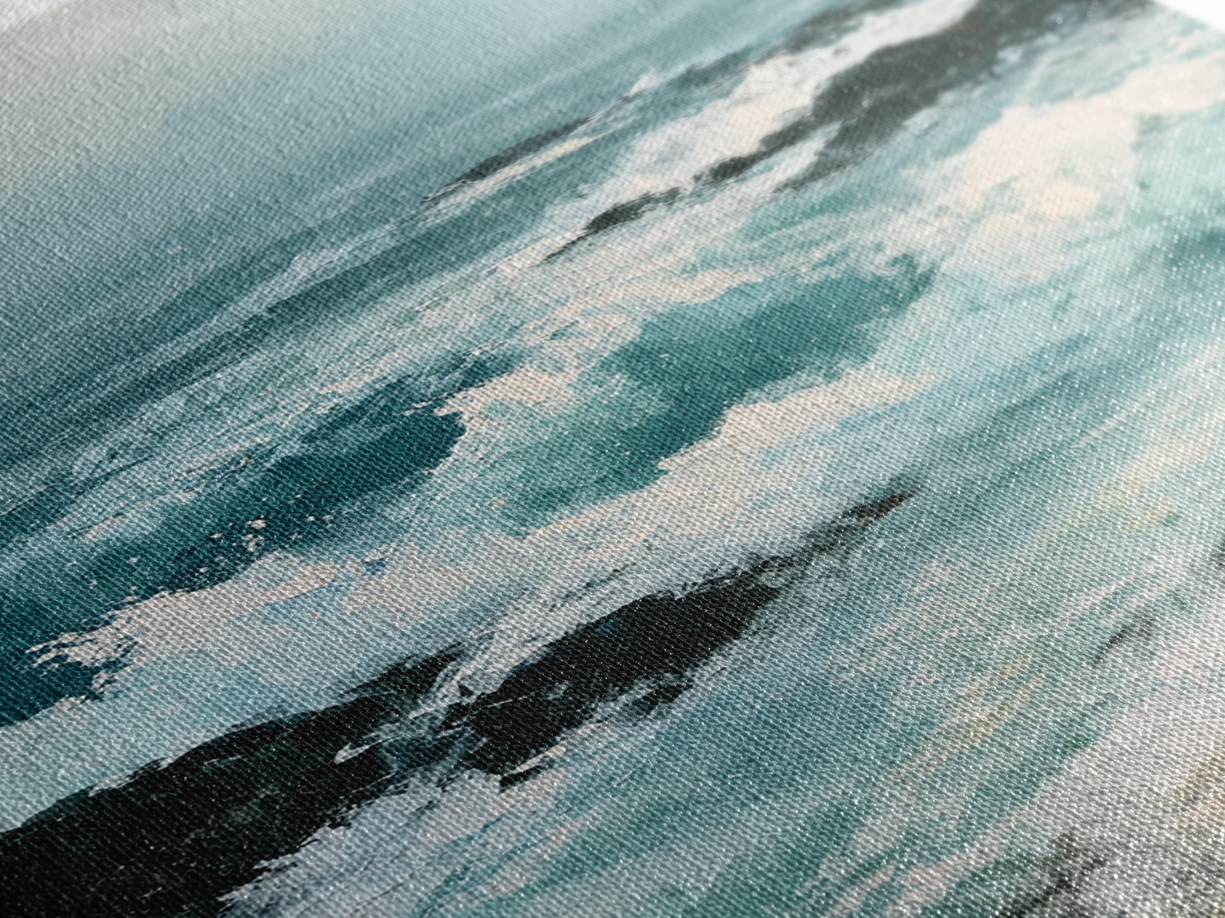 Storm Waves Crashing Canvas Print, Seascape Art, Bedroom Decor, Coastal Decor, Oil Painting, Seascape, Coastal Wall Art, SEA-2x3-57