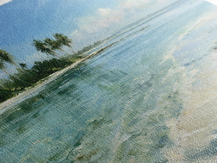 Tropical Lagoon with Transparent Shallows Canvas Print, Seascape Art, Abstract Art, Coastal Decor, Fine Art, Seascape, SEA-3x2-38