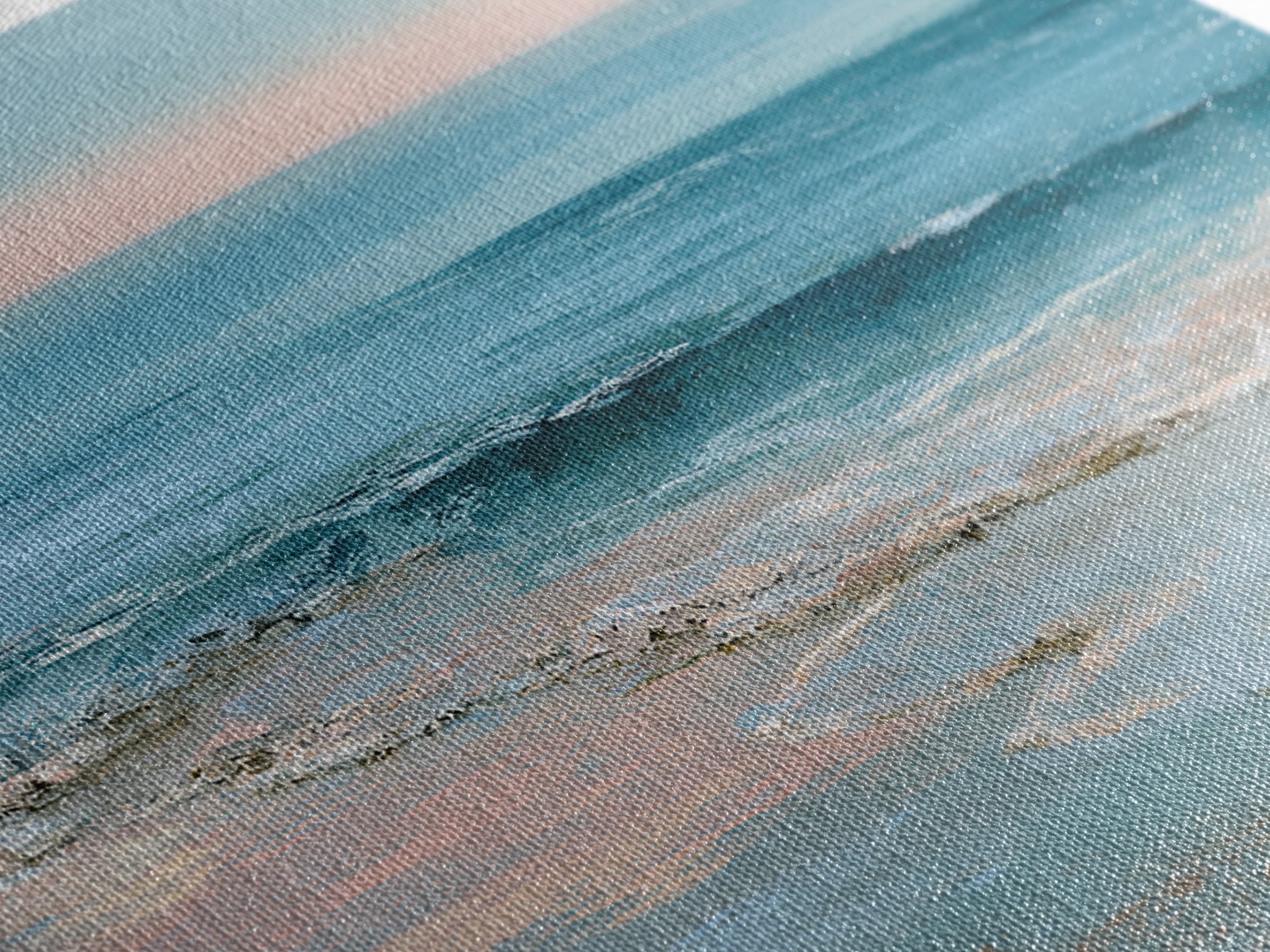 Calm Blue Horizon Framed Canvas Print, Seascape Art, Original Art, Coastal Decor, Fine Art, Seascape, Living Room Wall Art, SEA-3x2-6
