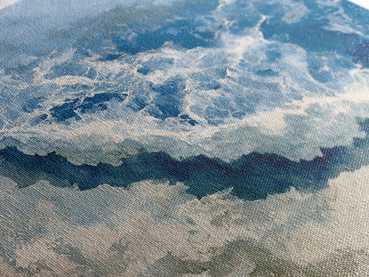 Ocean Foam Patterns from Above Framed Canvas Print, Seascape Art, Gallery Decor, Coastal Decor, Fine Art, Seascape, SEA-3x2-64