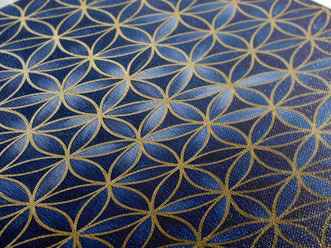 Flower of Life Pattern Framed Canvas Print, Sacred Geometry Art, Large Wall Art, Living Room Decor, Fine Art, Geometry, SGA-2x3-33