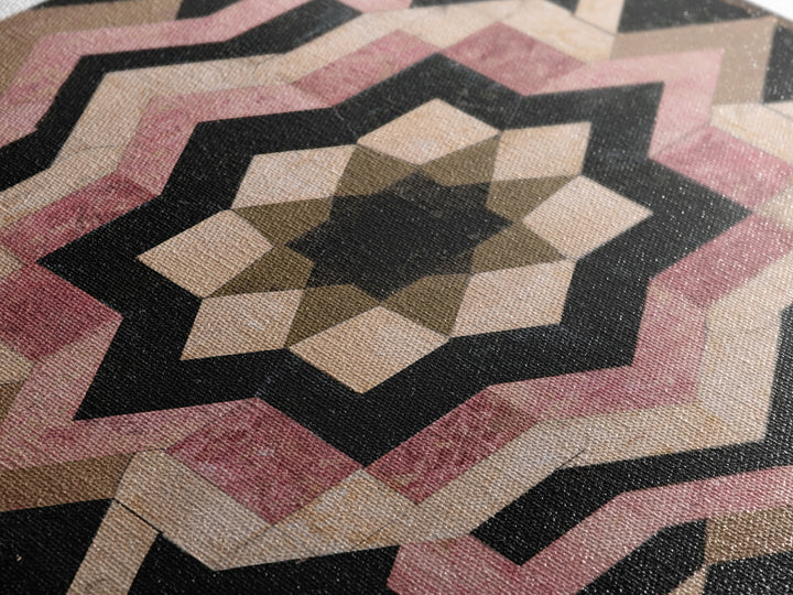 Moroccan Sacred Tile Star Pattern Canvas Print, Sacred Geometry Art, Geometric Wall Art, Living Room Decor, Geometry, SGA-2x3-8