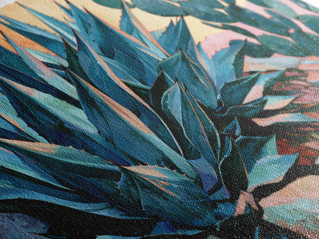 Agave Plant Closeup Canvas Print, Southwestern Art, Original Art, Southwestern Decor, Fine Art, Mesa, Landscape Art, Tile Art, SOU-2x1-57