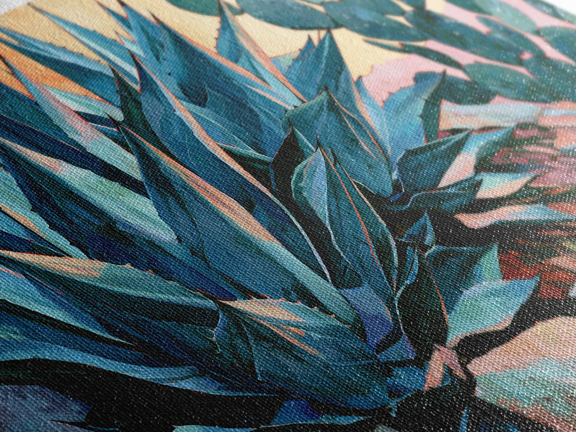 Agave Plant Closeup Canvas Print, Southwestern Art, Original Art, Southwestern Decor, Fine Art, Mesa, Landscape Art, Tile Art, SOU-2x1-57
