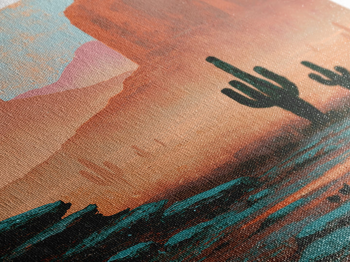 Monument Valley Silhouette Canvas Print, Southwestern Art, Oil Painting, Southwestern Decor, Fine Art, Mesa, Oil Paintings, SOU-2x3-66