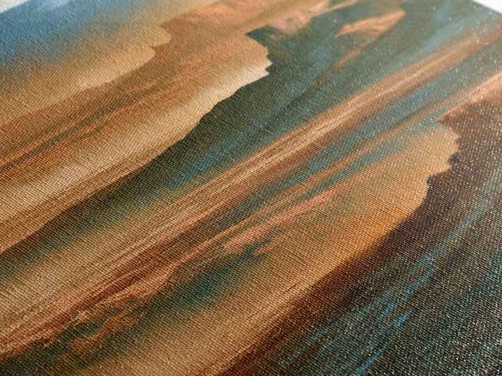 Desert Mesas in Terracotta and Turquoise Canvas Print, Southwestern Art, Farmhouse Wall Art, Southwestern Decor, Fine Art, Mesa, SOU-2x3-81