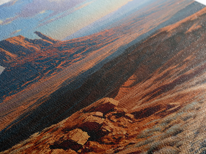 Desert Mesas in Terracotta and Turquoise Canvas Print, Southwestern Art, Original Art, Southwestern Decor, Fine Art, Mesa, SOU-2x3-9