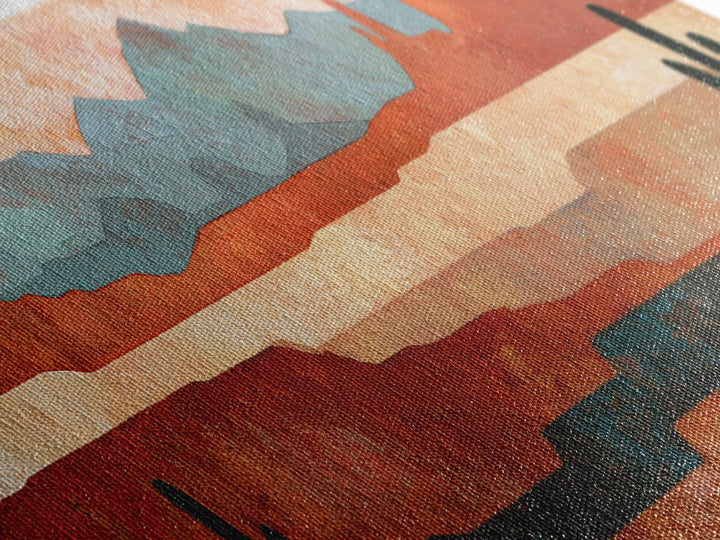 Abstract Canyon Layers Canvas Print, Southwestern Art, Printable Art, Southwestern Decor, Fine Art, Mesa, Native American Art, SOU-3x1-34