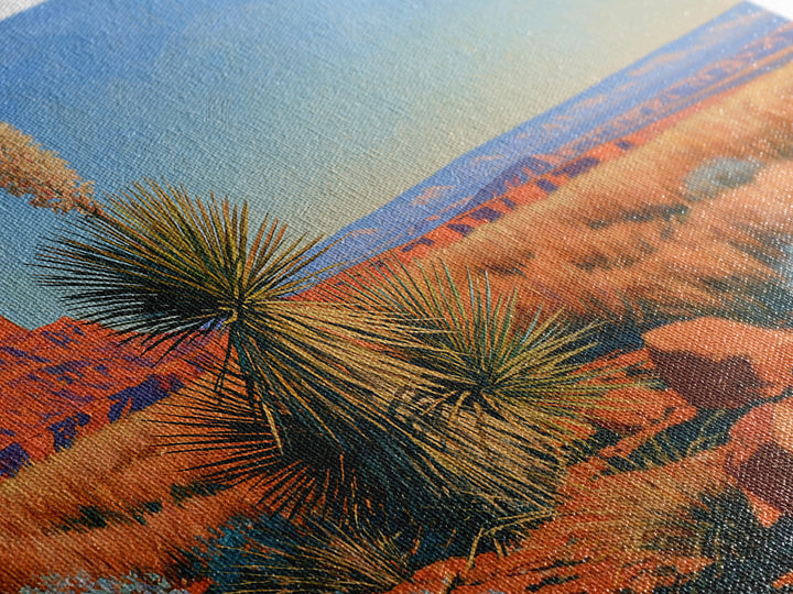 Yucca Blooms Against Clear Blue Sky Canvas Print, Southwestern Art, Contemporary Art, Southwestern Decor, Fine Art, Mesa, SOU-3x2-72
