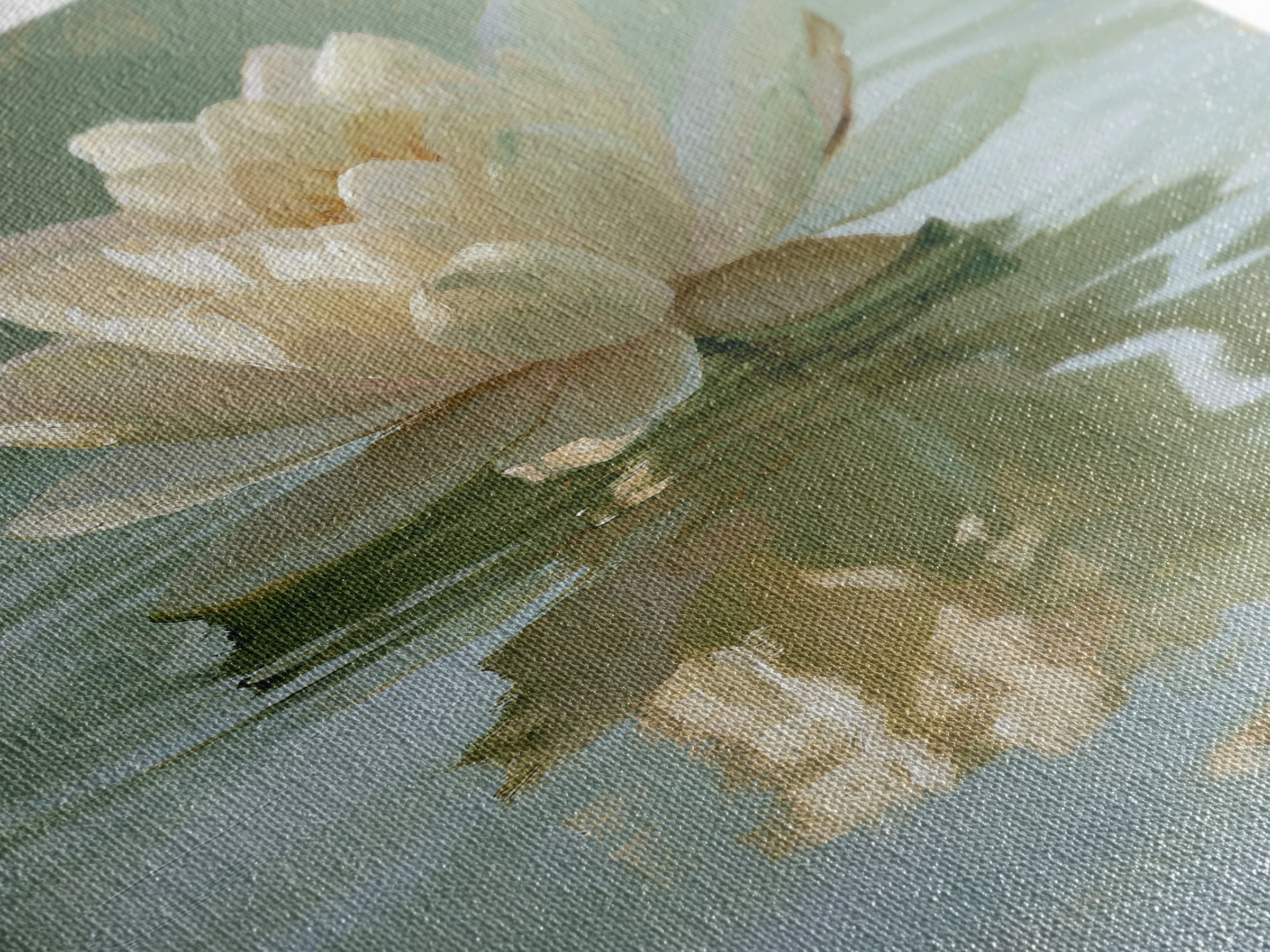 Lotus Flower Floating on Still Pond Framed Canvas Print, Spa Art, Wildlife Wall Art, Spa Decor, Serenity, Minimalist Decor, SPA-1x1-100
