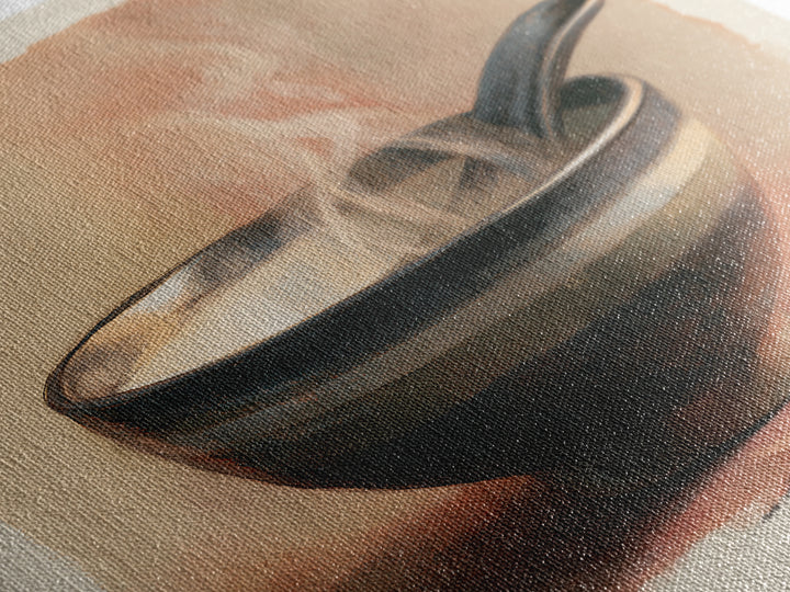 Tea Bowl and Steam Still Life Canvas Print, Spa Art, Dog Groomer Gifts, Spa Decor, Oil Painting, Serenity, Fine Art Print, SPA-1x1-22