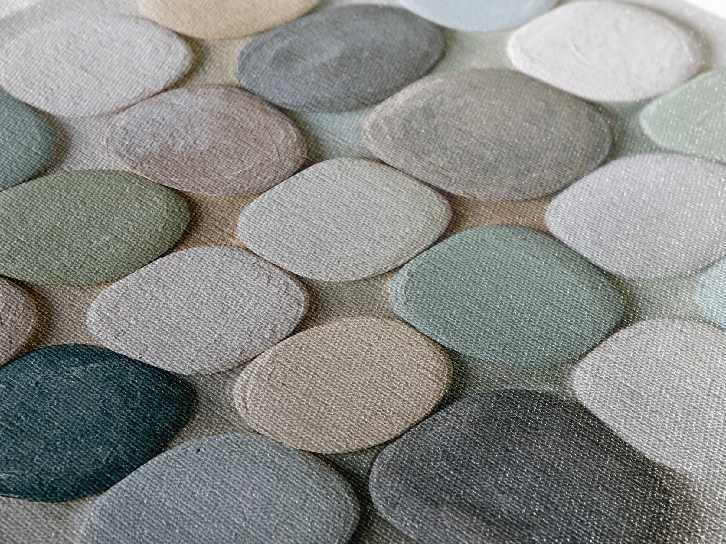 Pebble Texture Abstract Framed Canvas Print, Spa Art, Fashion Wall Art, Spa Decor, Abstract Art, Serenity, Modern Decor, SPA-1x1-39