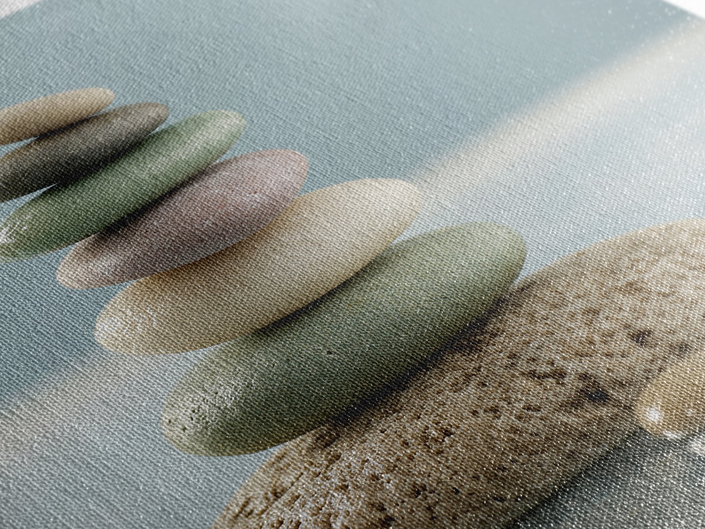 Stacked Stones Beside Calm Water Canvas Print, Spa Art, Art Print, Spa Decor, Fine Art, Serenity, Botanical Art, Nature Prints, SPA-1x1-49