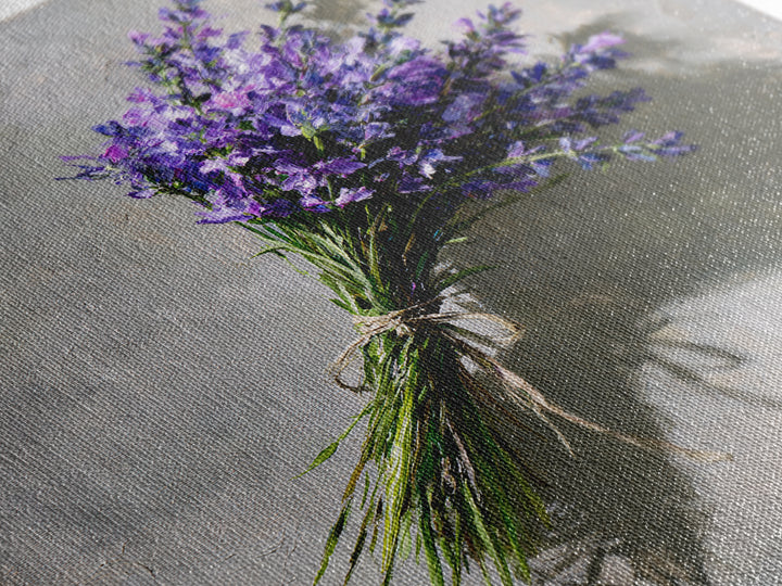 Lavender Bundle with Soft Shadow Canvas Print, Spa Art, Wildlife Wall Art, Spa Decor, Watercolor Art, Serenity, SPA-1x1-55