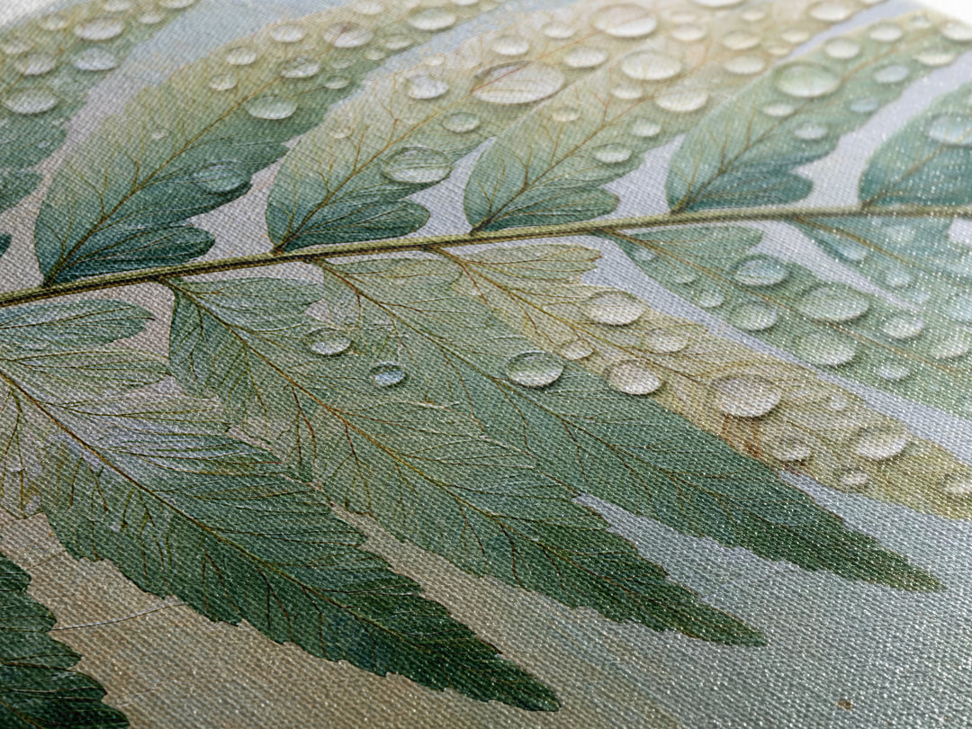 Fern Leaf Closeup Canvas Print, Spa Art, Gallery Decor, Spa Decor, Fine Art, Serenity, Wall Art, Home Decor, Wall Decor, SPA-1x1-59