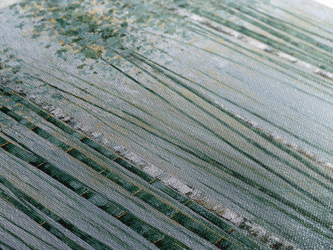 Misty Bamboo Forest Canvas Print, Spa Art, Art, Spa Decor, Serenity, Abstract Print, Minimalist Art, Feminine Wall Art, SPA-1x1-77