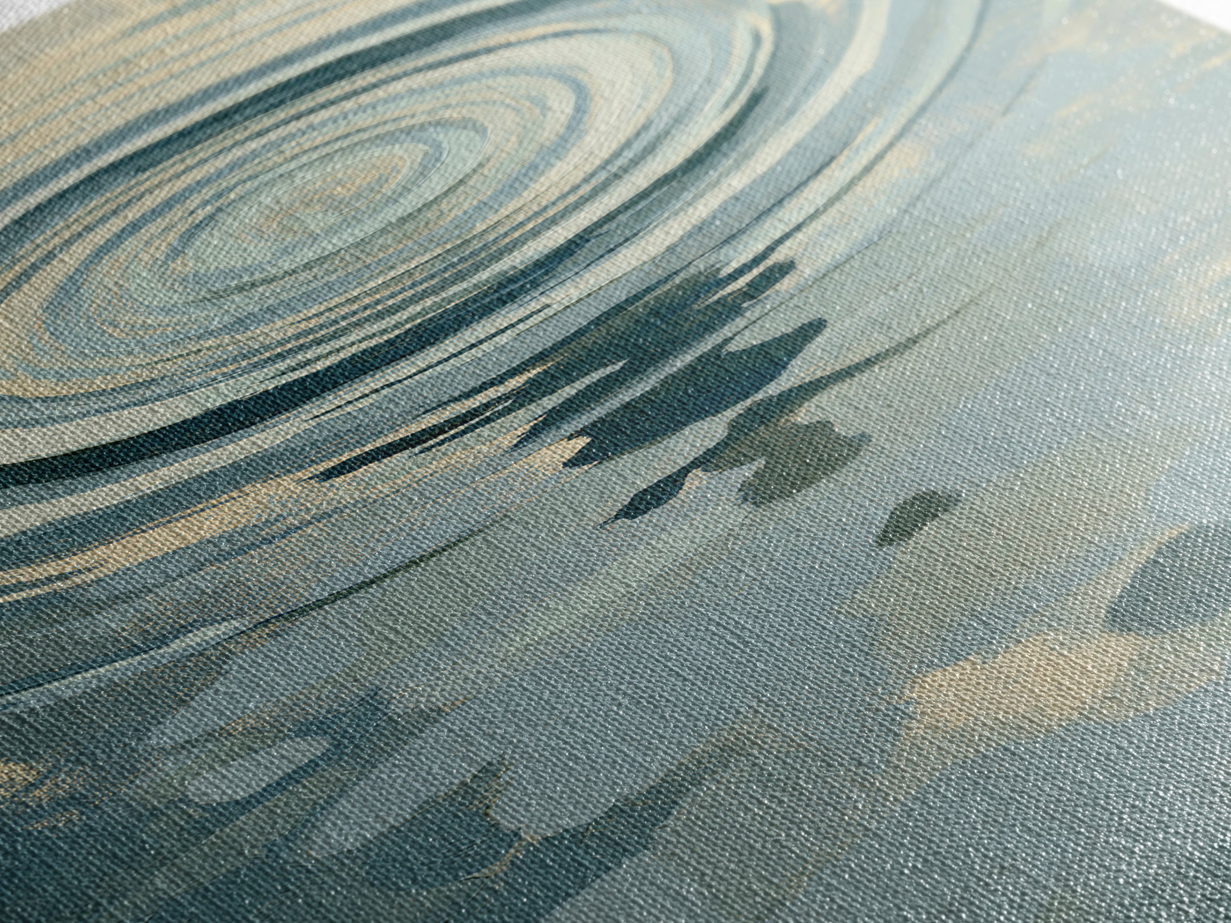Abstract Water Ripples Framed Canvas Print, Spa Art, Statement Artwork, Spa Decor, Abstract Art, Serenity, Printable Wall Art, SPA-1x1-78