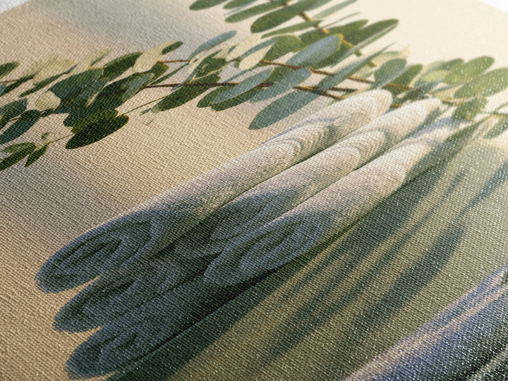 White Towels and Eucalyptus Without Room Context Canvas Print, Spa Art, Wall Art, Spa Decor, Oil Painting, Serenity, SPA-1x3-12