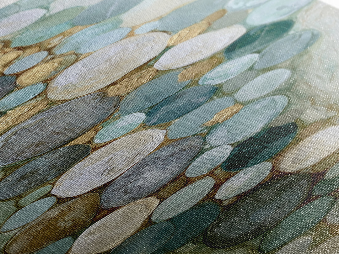 Pebble Texture Abstract Canvas Print, Spa Art, Abstract Print, Spa Decor, Abstract Art, Serenity, Esthetician Decor, SPA-1x3-27