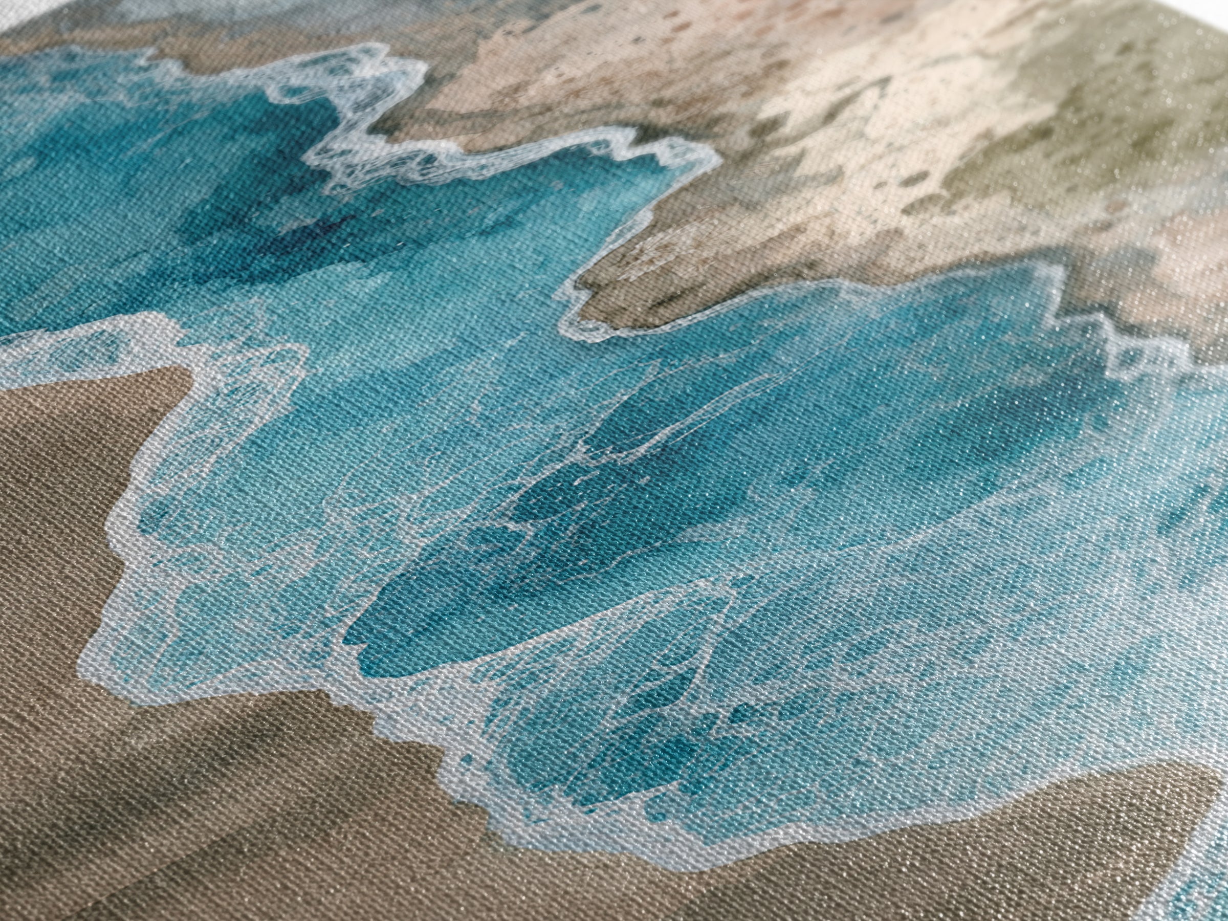 Blue Lagoon Water Seen from Above Canvas Print, Spa Art, Printable Art, Spa Decor, Fine Art, Serenity, Fine Art Photography, SPA-1x3-32