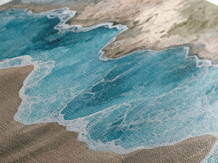Blue Lagoon Water Seen from Above Canvas Print, Spa Art, Printable Art, Spa Decor, Fine Art, Serenity, Fine Art Photography, SPA-1x3-32
