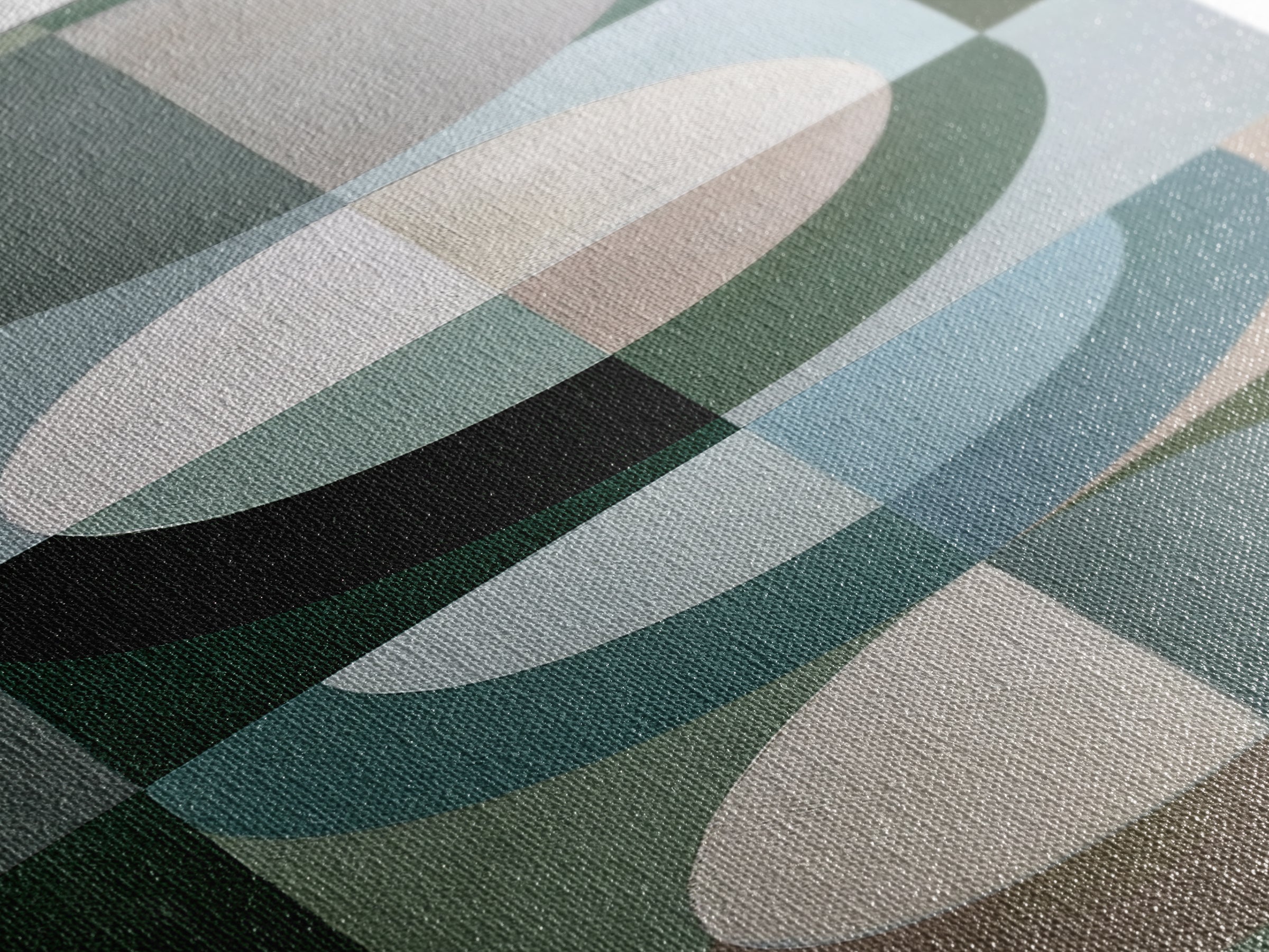Sage and Ivory Geometric Calm Composition Canvas Print, Spa Art, Fine Art Photography, Spa Decor, Fine Art, Serenity, SPA-1x3-33