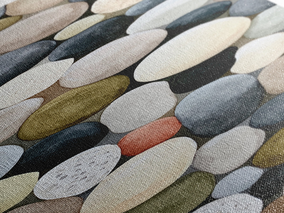 Pebble Texture Abstract Canvas Print, Spa Art, Dog Canvas, Spa Decor, Fine Art, Serenity, Art Print, Room Decor, SPA-1x3-51