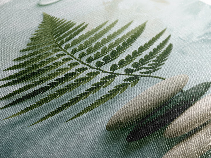 Fern Leaf Closeup Framed Canvas Print, Spa Art, Gallery Decor, Spa Decor, Fine Art, Serenity, Wall Art, Home Decor, Wall Decor, SPA-1x3-71