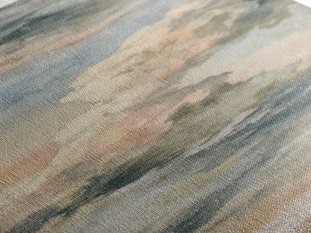 Soft Cloudscape in Cream and Sage Canvas Print, Spa Art, Spa, Spa Decor, Fine Art, Serenity, Teen Girl Room Decor, Dog Canvas, SPA-1x3-73