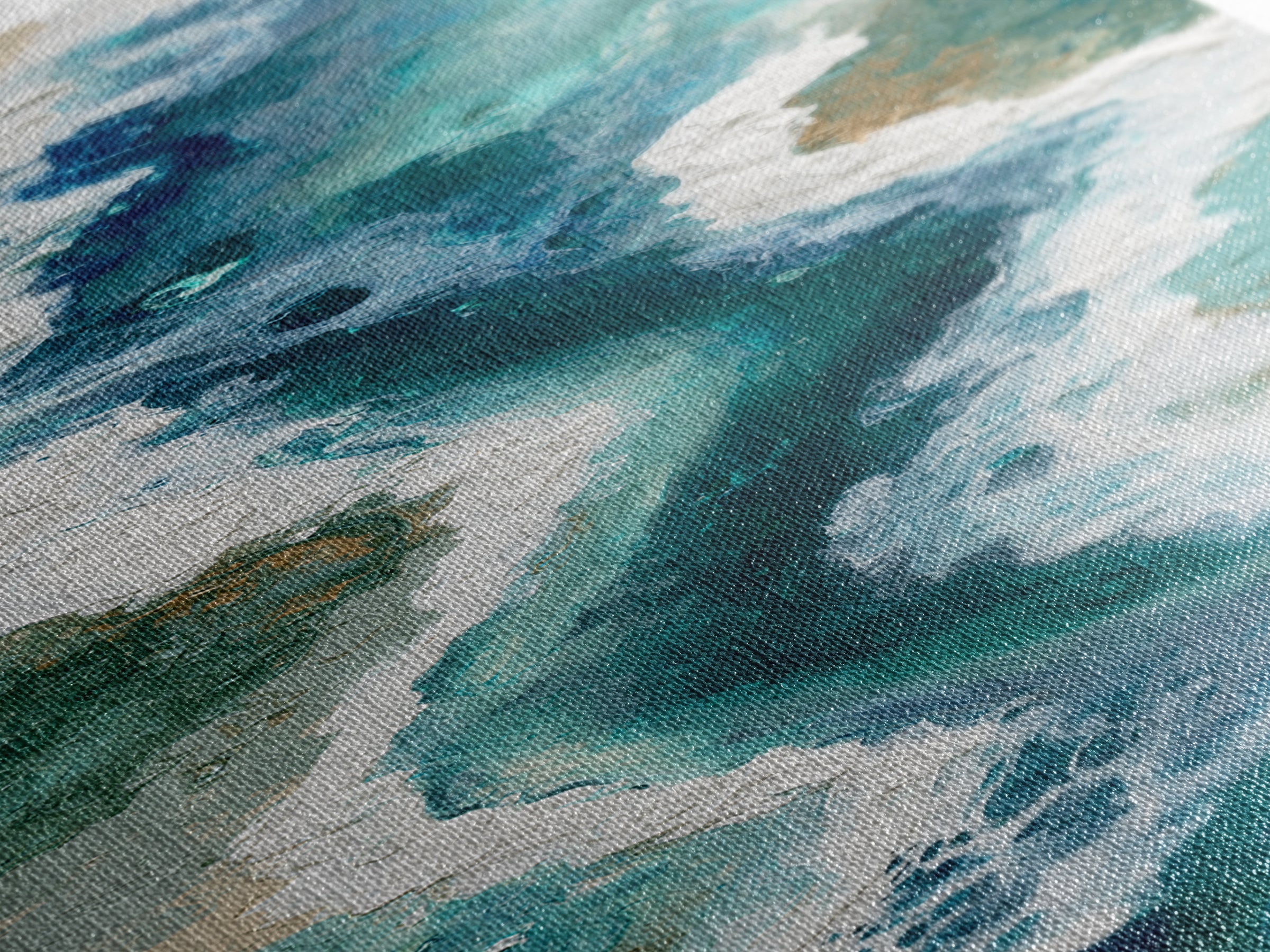 Blue Lagoon Water Seen from Above Framed Canvas Print, Spa Art, Minimalist Decor, Spa Decor, Fine Art, Serenity, SPA-1x3-8