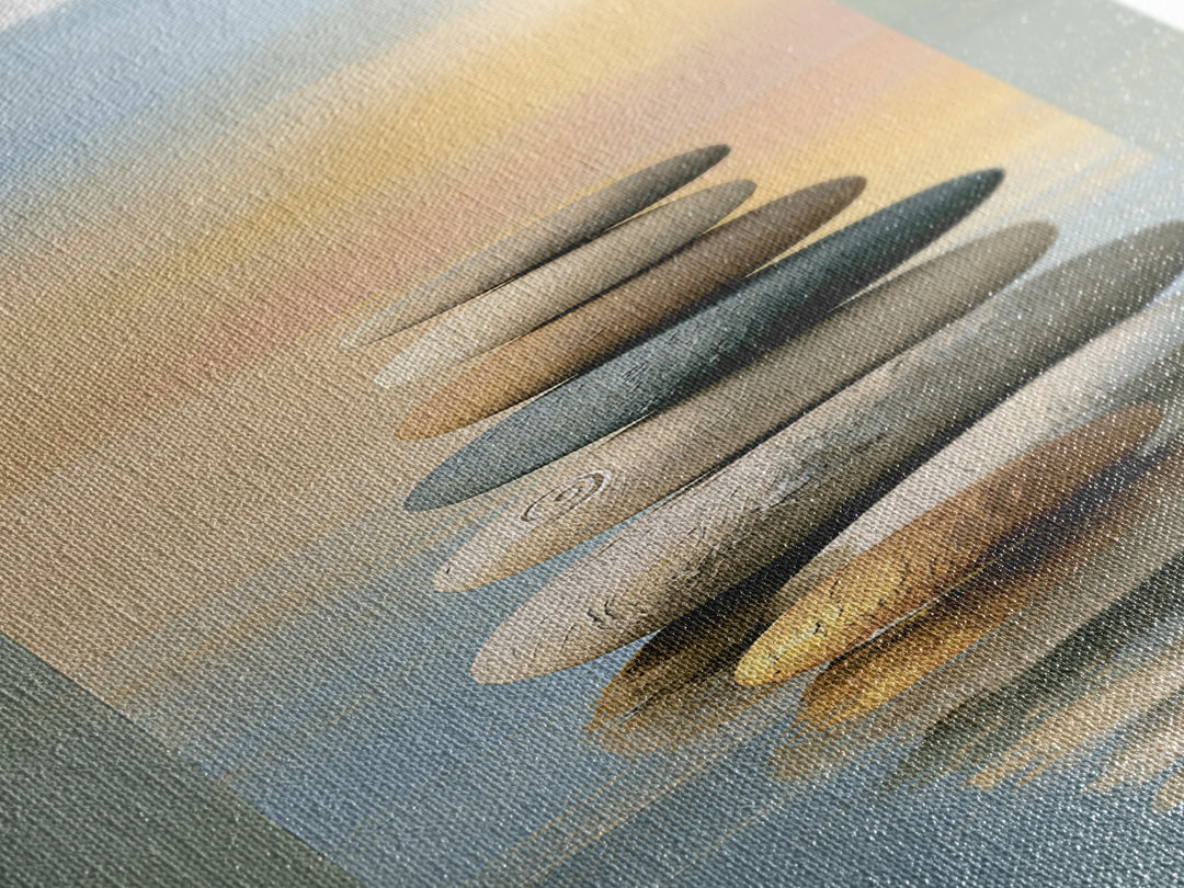 Stacked Stones Beside Calm Water Canvas Print, Spa Art, Travel Poster, Spa Decor, Fine Art, Serenity, Salon Decor, City Art, SPA-1x3-85