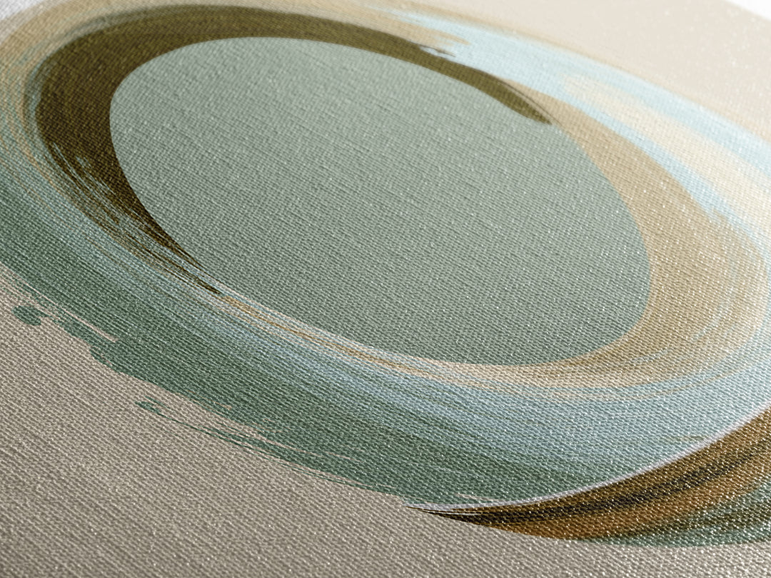 Minimal Zen Circle Brushstroke Framed Canvas Print, Spa Art, Salon Decor, Spa Decor, Fine Art, Serenity, Statement Artwork, SPA-2x1-100