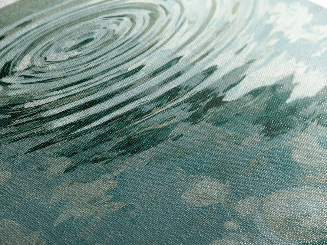Abstract Water Ripples Canvas Print, Spa Art, Textured Painting, Spa Decor, Fine Art, Serenity, Travel Poster, Contemporary Art, SPA-2x1-2