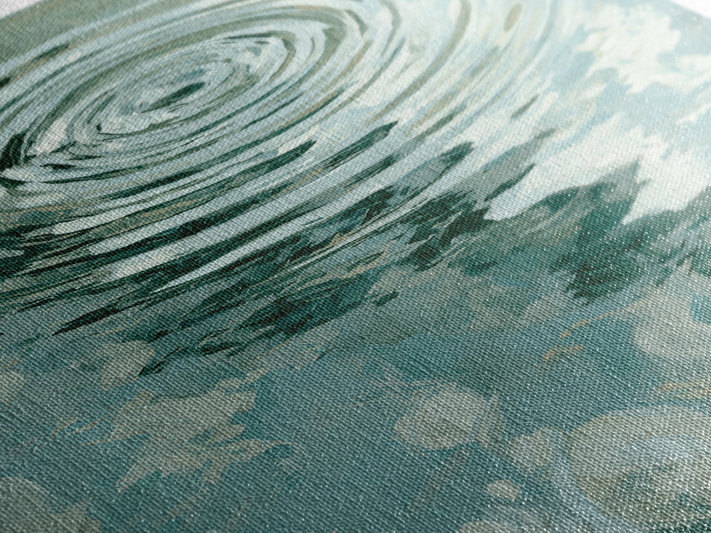 Abstract Water Ripples Canvas Print, Spa Art, Textured Painting, Spa Decor, Fine Art, Serenity, Travel Poster, Contemporary Art, SPA-2x1-2