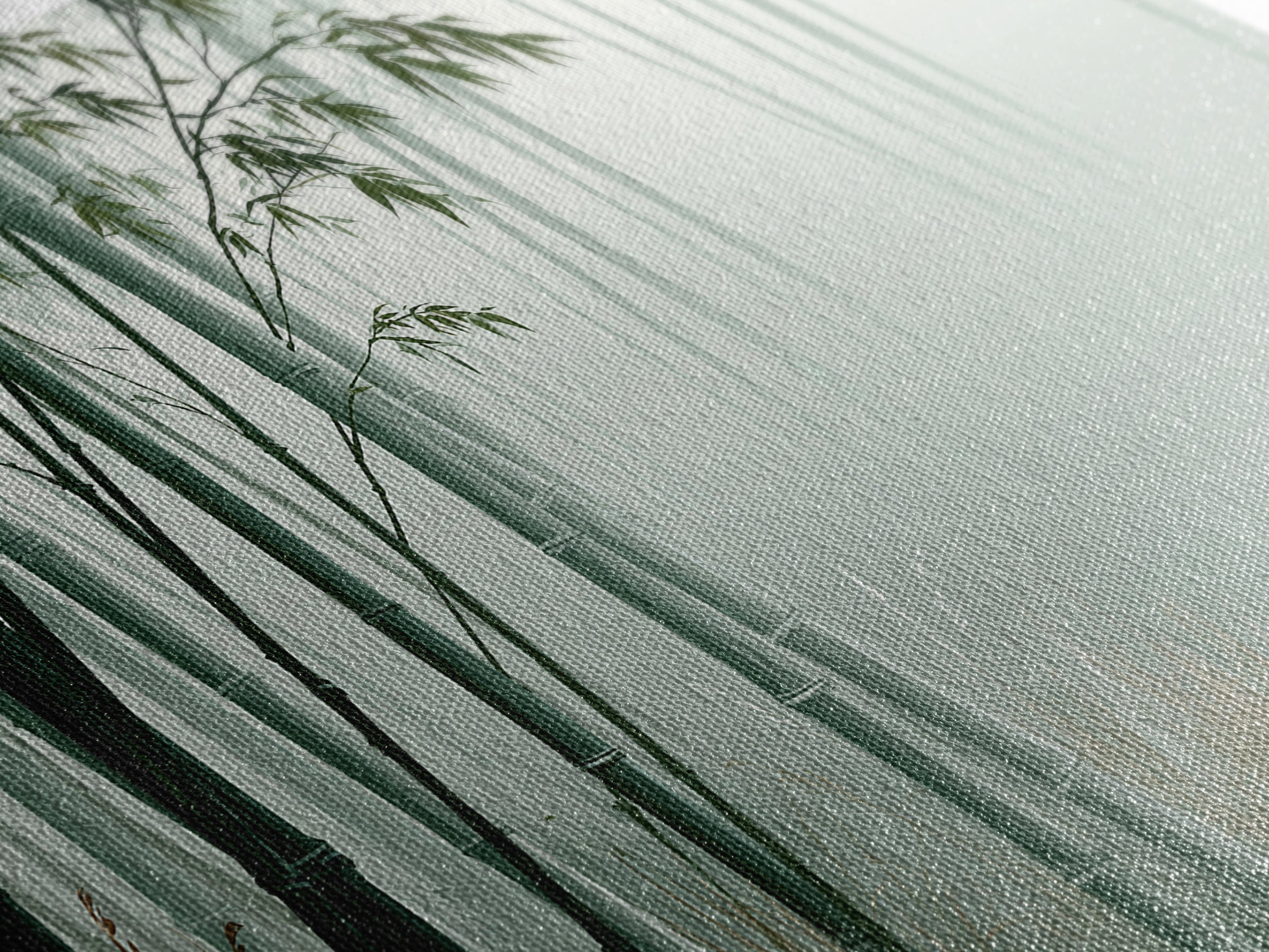 Misty Bamboo Forest Canvas Print, Spa Art, Dog Wall Art, Spa Decor, Fine Art, Serenity, Dog Canvas, Esthetician Decor, SPA-2x1-49