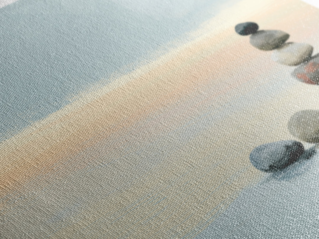 Coastal Horizon in Muted Spa Blues Canvas Print, Spa Art, Printable Wall Art, Spa Decor, Fine Art, Serenity, Feminine Wall Art, SPA-2x1-54