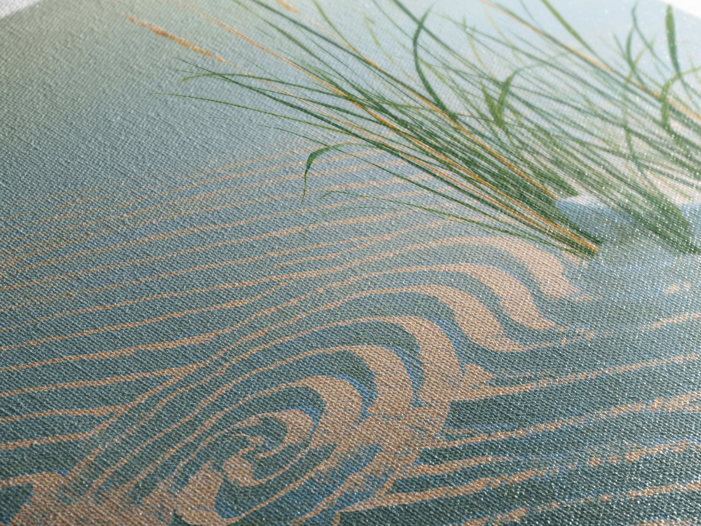 Sand Garden Lines Framed Canvas Print, Spa Art, Wall Art Print, Spa Decor, Fine Art, Serenity, Animal Art, Modern Home Decor, SPA-2x1-56
