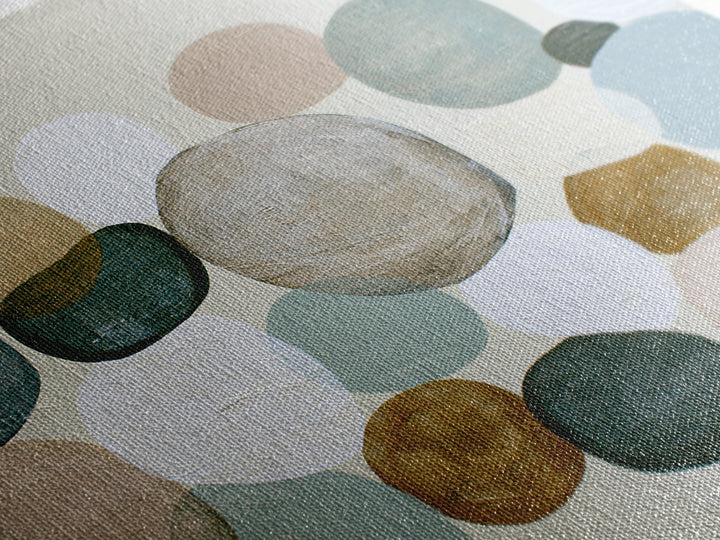 Pebble Texture Abstract Framed Canvas Print, Spa Art, City Art, Spa Decor, Abstract Art, Serenity, Boho Decor, SPA-2x1-59