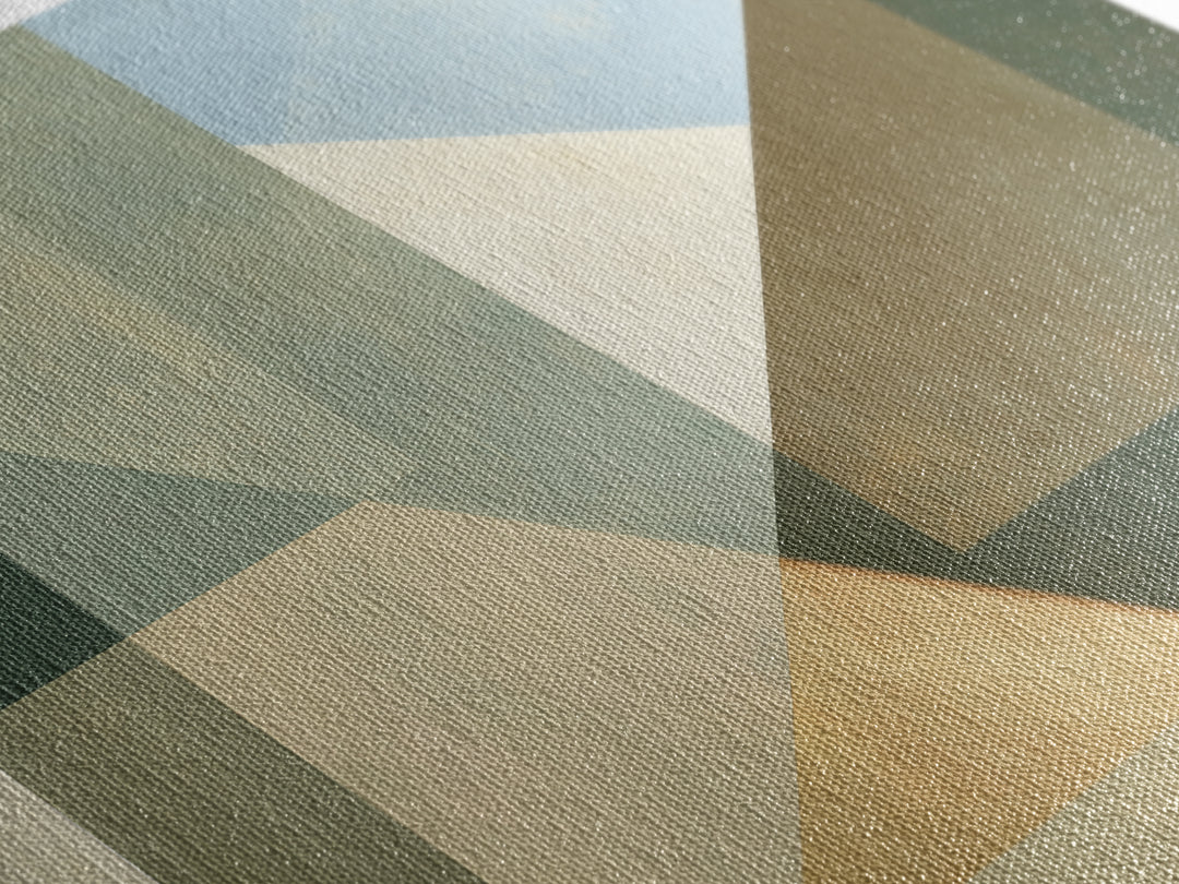 Sage and Ivory Geometric Calm Composition Framed Canvas Print, Spa Art, Contemporary Art, Spa Decor, Fine Art, Serenity, SPA-2x1-65