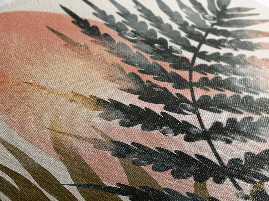 Fern Leaf Closeup Framed Canvas Print, Spa Art, Printable Art, Spa Decor, Watercolor Art, Serenity, Fine Art Photography, SPA-2x1-7