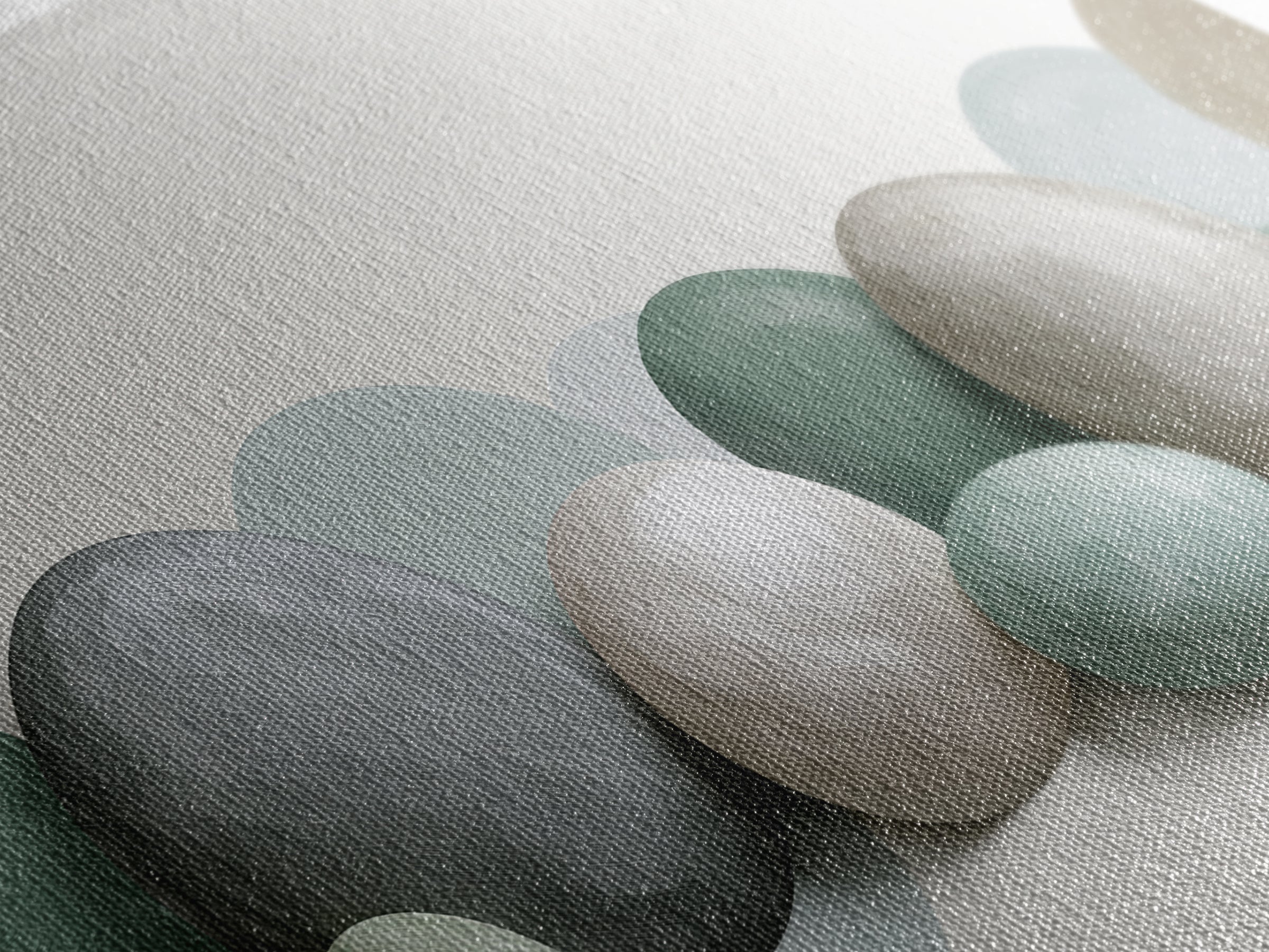 Pebble Texture Abstract Framed Canvas Print, Spa Art, Wall Decor, Spa Decor, Serenity, Minimalist Art, Feminine Wall Art, SPA-2x1-83